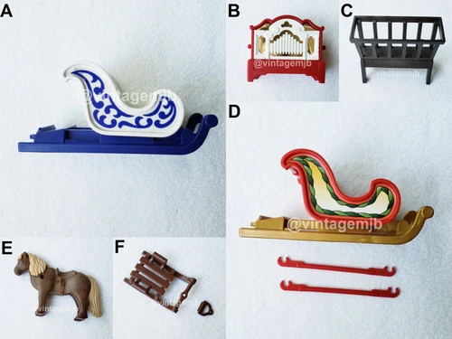 PLAYMOBIL VINTAGE 3689 SLEIGH PONY ORGAN FEEDER HARNESS-PART-CHRISTMAS-CHOICE