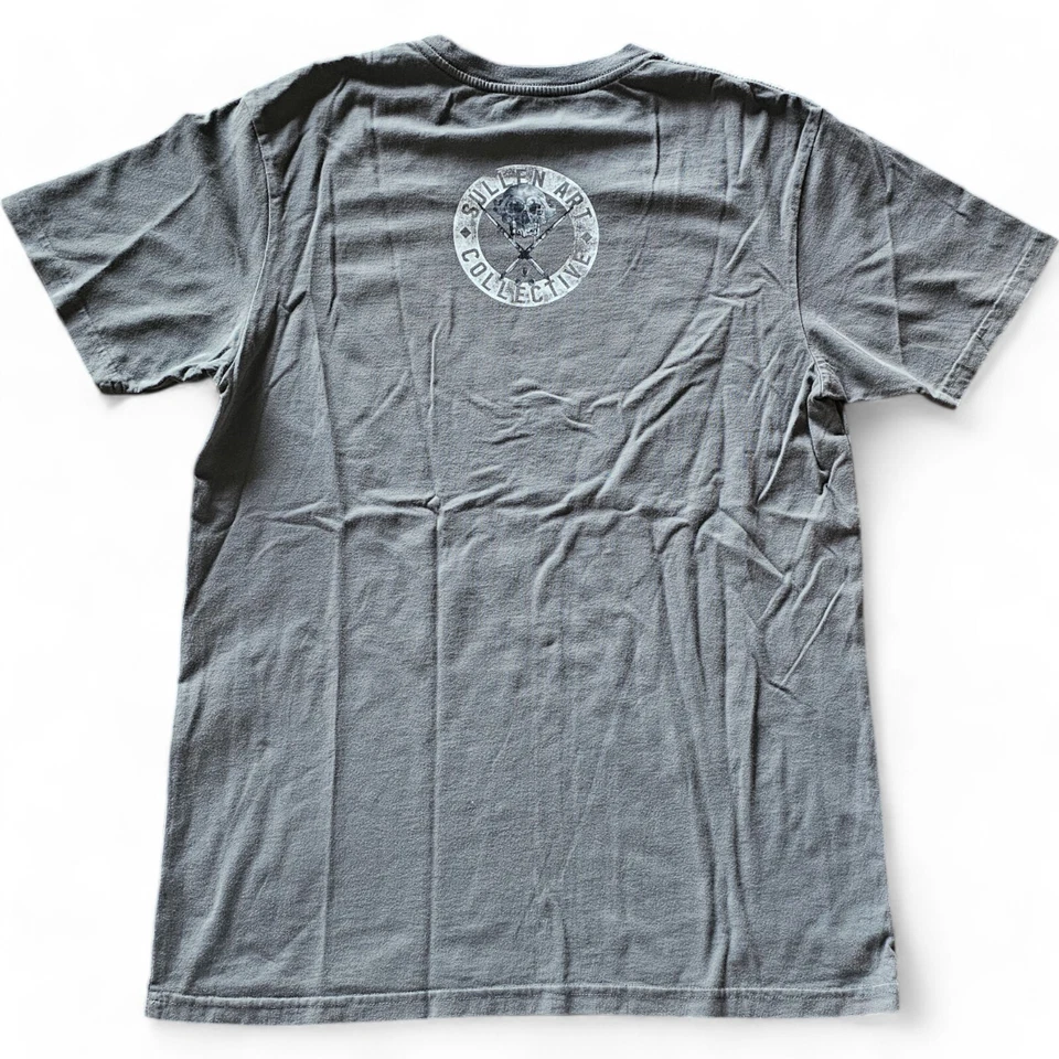 Camiseta para hombre Sullen Art Collective Mr Dist tatuaje calavera pintura pincel S-XXXL Foto 2 de 2