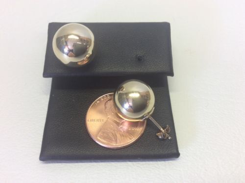 14K Massiv Gelbgold Ballnieten Damen Kinder Ohrringe zurückschieben Größen: 2-14 mm - Bild 22 von 23