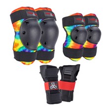 Image of Triple Eight Saver Series 3-Pack Tie Dye Sm Pad Set Triple8
