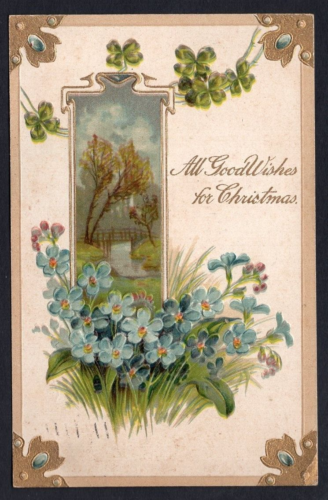 USA Buffalo NY 1910 Red Cross Christmas Seal on Postcard. Cinderella - Picture 3 of 3