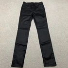 Madewell Womens sz 25 Jeans Black Faux Leather High Rise Skinny Grunge Goth
