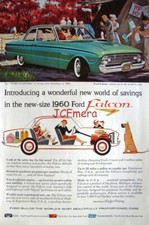 Ford FALCON 2-Door 1959 Auto Advert Print - Original Car Ad to Frame