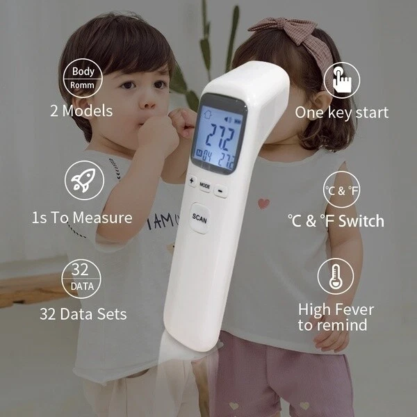 Digital LCD Infrared Thermometer Gun Non Adult baby Contact Forehead Temperature
Opens in a new wind