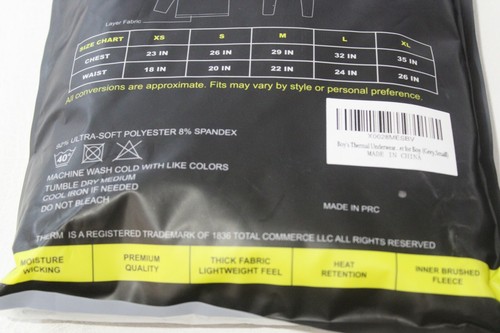 ViCherub Boy's 1-Pack Thermal Base Layer Underwear Set Long Johns Gray Small NWT - Picture 9 of 9
