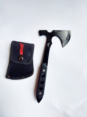 MTech USA Axt Camping Outdoor Bushcraft Äxte Tomahawk Beil 24 x 11,3 cm schwarz
