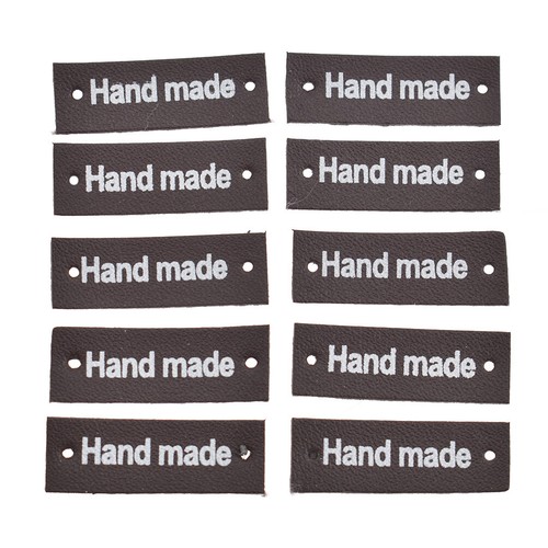50pcs/bag Handmade Clothes Garment TPU Leather Labels Tags For DIY Sewing Crafts - Picture 2 of 21