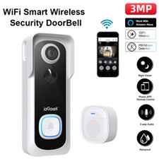 WLAN Video Türklingel mit Kamera 2K HD Kabellose Video Doorbell mit Gong & Akku