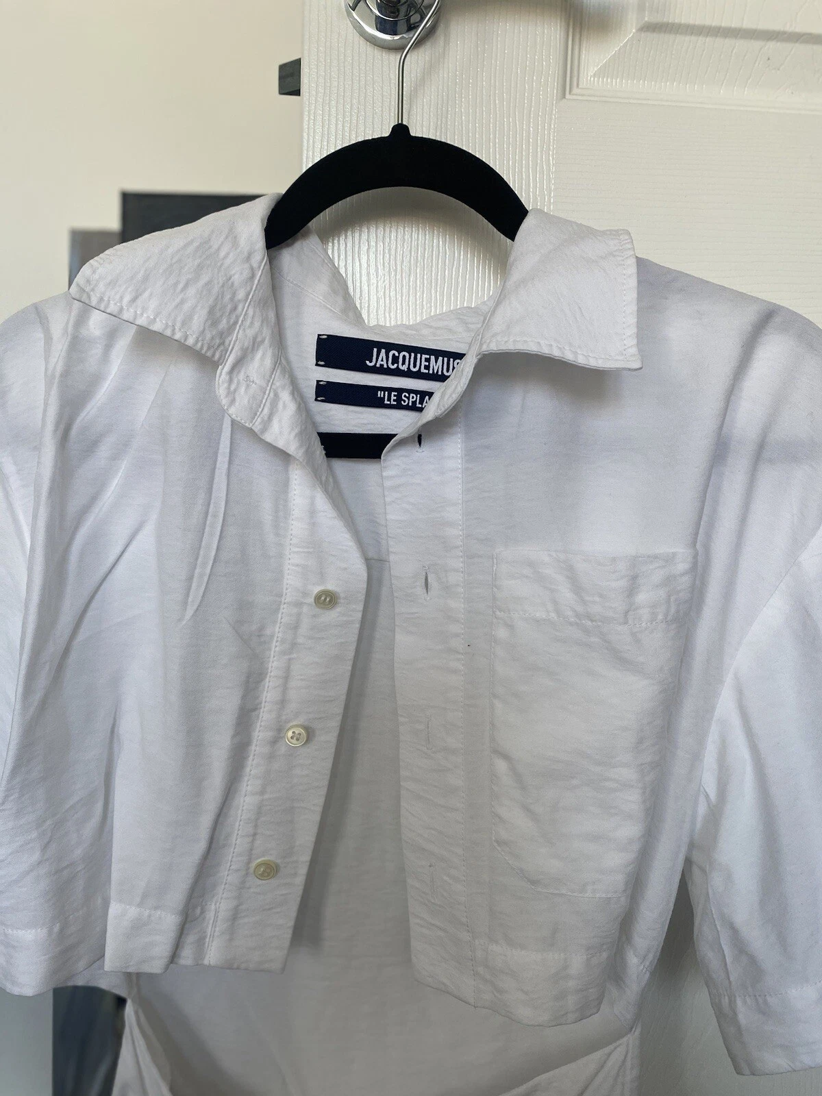 Abito Camicia Jacquemus Le Splash Bianco Ritagliato Taglia 36