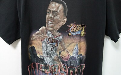 90s Vintage Allen Iverson 76ers Caricature NBA Basketball