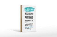 Holzschild Spruch GlüCklich Sein Setze Dir Ziele 12X18 Cm Schild