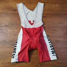 Velo Mens Medium Cycling Bibshorts 6.5" 14" (Poor Condition) Pad Spandex M