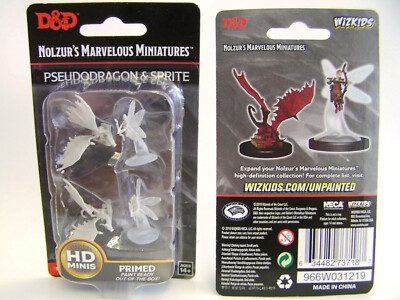 WZK73718 - D&D Nolzur's Marvelous - Unpainted Miniatures - Sprite & Pseudodragon