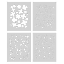 Hero Arts "COLOR LAYERING BOLD FLOWERS" Stencils 4 pieces 5 1/4" x 6 1/2" 2023