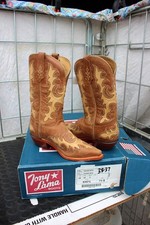 38-37 New Tony Lama ladies 7.5B Golden Sofia western boots was 299.00