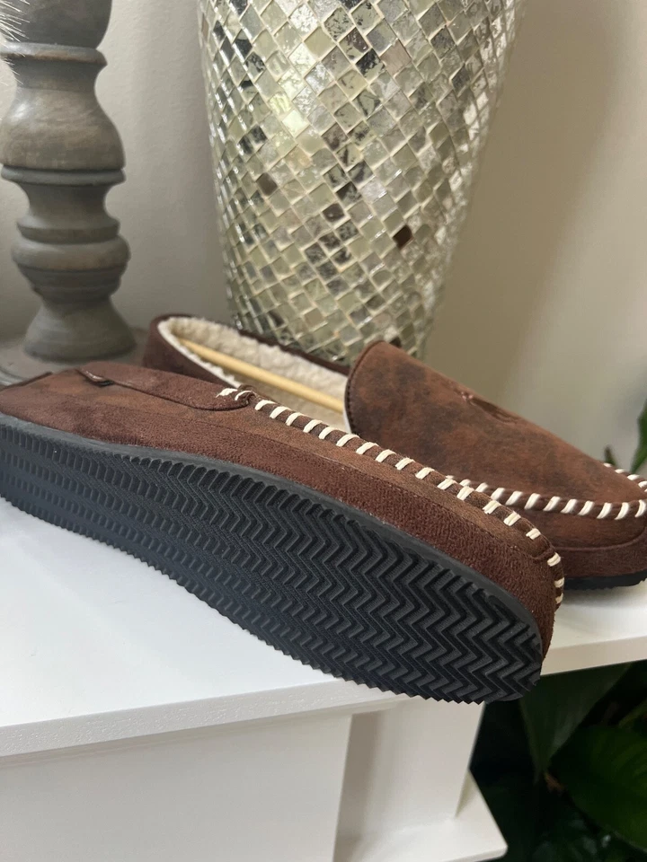 Zapatillas mocasín de espuma viscoelástica marrón talla 9 M Polo Ralph Lauren Cali II para hombre nuevas en caja Foto 3 de 4