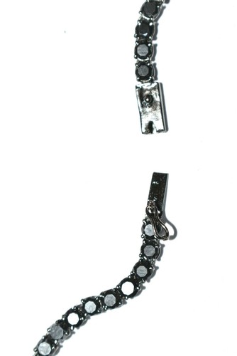 Collar Hip Hop Diamante Negro Excelente Corte AAA 4 mm Certificado Cierre Plata 925. - Imagen 4 de 10
