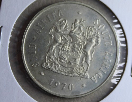 * 1970 1 RAND UNCIRCULATED 80% SILVER SOUTH AFRICA EX SET #KNP74 - Picture 8 of 10