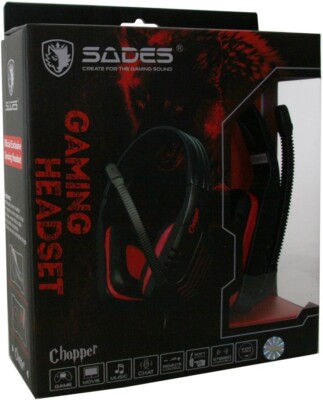 SADES SA-711 Chopper Gaming Kopfhörer Primary Stereo Headset für PC Rot