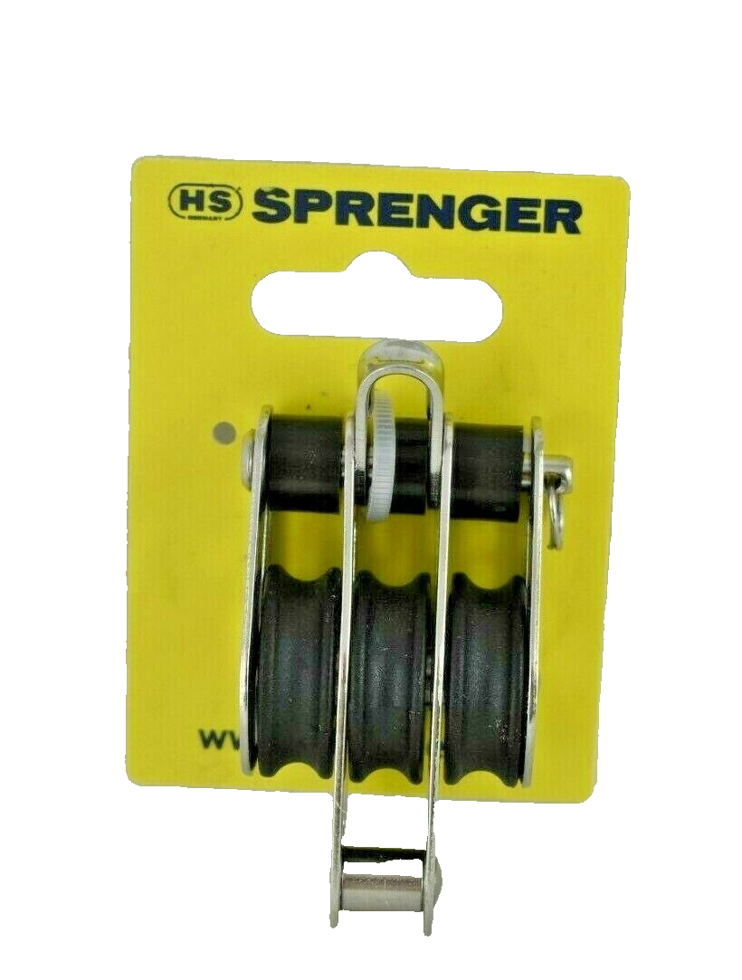 Sprenger Sliding Bearing Block 6 mm 3 sheaves Bow  Becket  35071 010 55