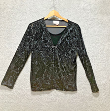 Vintage Top Womens Medium Burnout Velvet Whim...