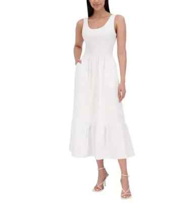 #ad Steve Madden Women#x27;s Sleeveless Maxi Dress – Scoop Neck White $17.49