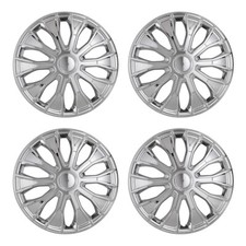 Silver 15 4 Sets Of Wheel Covers Hub Caps Fit R15 Tire Steel Rim Car Suv Truck
