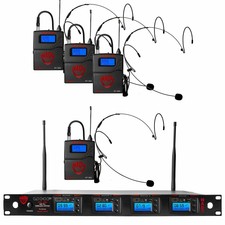 Nady Quad True Diversity 1000-channel Uhf Wireless System - 4w-1ku Hm-10