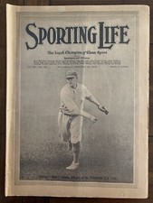 Babe Adams 1916 Sporting Life Magazine Cover Joe Tinker Pirates