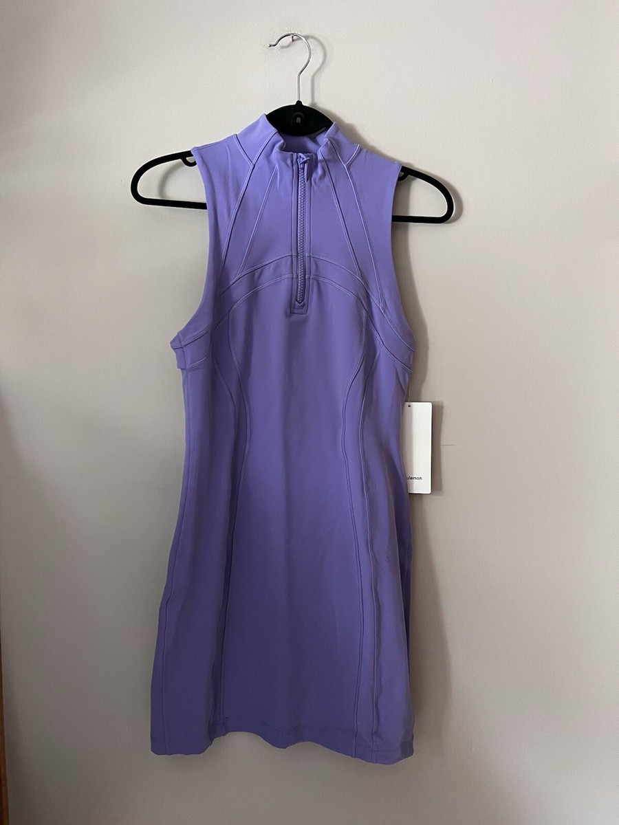 Lululemon Define Dress Dark Lavender Sleeveless Half Zip Fitted