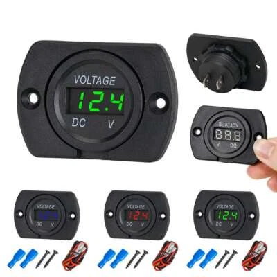 Volt Gauge Meter Voltage LED Digital Display DC 12V-24V Car Panel Voltmeter