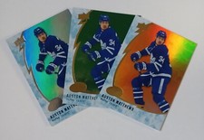 2019-20 UD Ice Green/Orange Parallel insert and Base Auston Matthews. Lot of 3!!