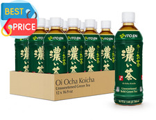 Ito En Oi Ocha Unsweetened Bold Green Tea, 16.9 Fluid Ounce Pack of 12 , Unswee