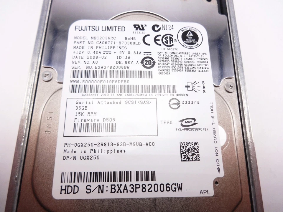 DELL GX250 36GB 15K SAS 2.5 PH-0GX250 0GX250 MBC2036RC - Image 2 of 3