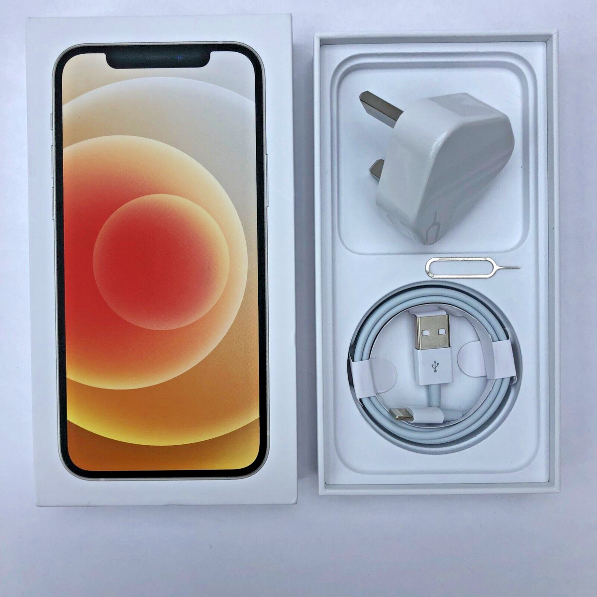 Apple Original iPhone 12 White empty Box with Accessories | eBay UK