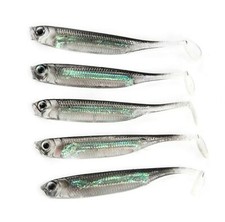  Fishing Soft Lures 5pcs/lot 7CM 7.5CM 1.7G 2.3G 2.7G T Tail Fish 