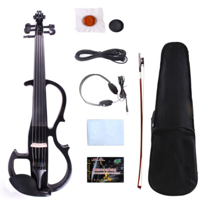 5 String Electric Viola 4/4 Solid Wood Body Ebony Fittings Free Case Bow Gift