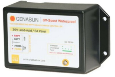 Genasun GVB-8-PB-36V-WP MPPT Boost Solar Charge Controller  36V  Waterproof