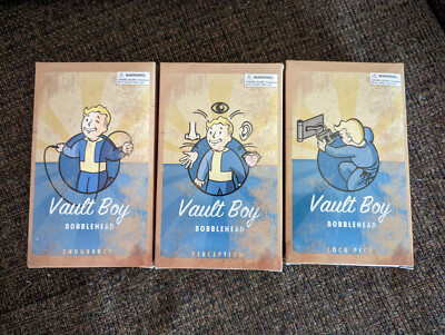 Bethesda Fallout Vault Boy Bobblehead Series #1 Vault 111 (2 Sealed, 1 Open)