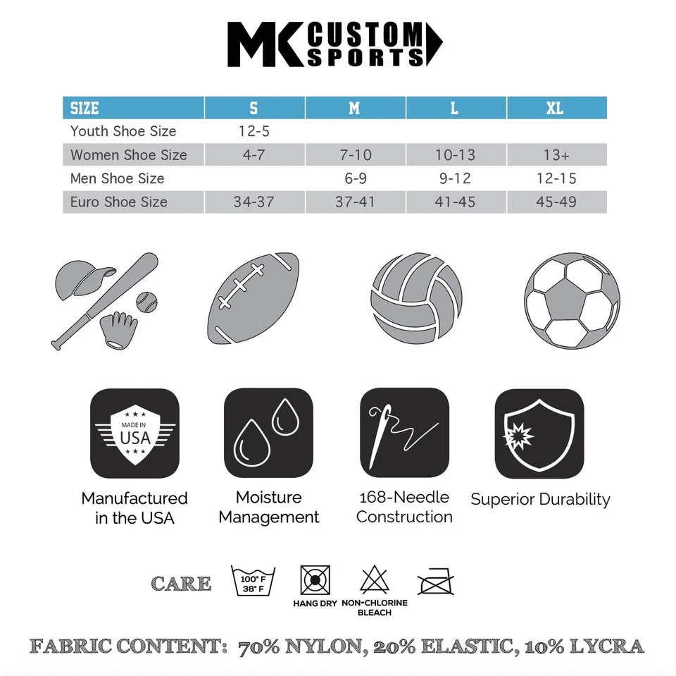 Calcetines MK Rayas OTC Béisbol, Softbol, Fútbol Calcetines (C) Azul Marino, Gris, Dorado Antiguo Foto 2 de 3