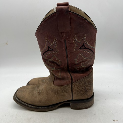 Old West Youths Cowgirl Pull on Multicolor Boots Size 3.5 D