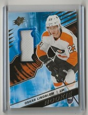 2018 2018-19 SPx Rookies Materials #ROL Oskar Lindblom Jersey Philadelphia