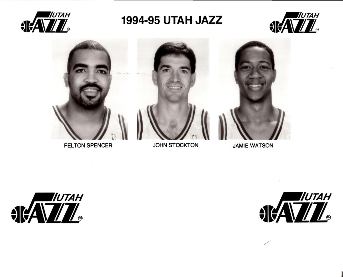 Vintage Press Photo Basketball NBA 1994-95 Utah Jazz Team John