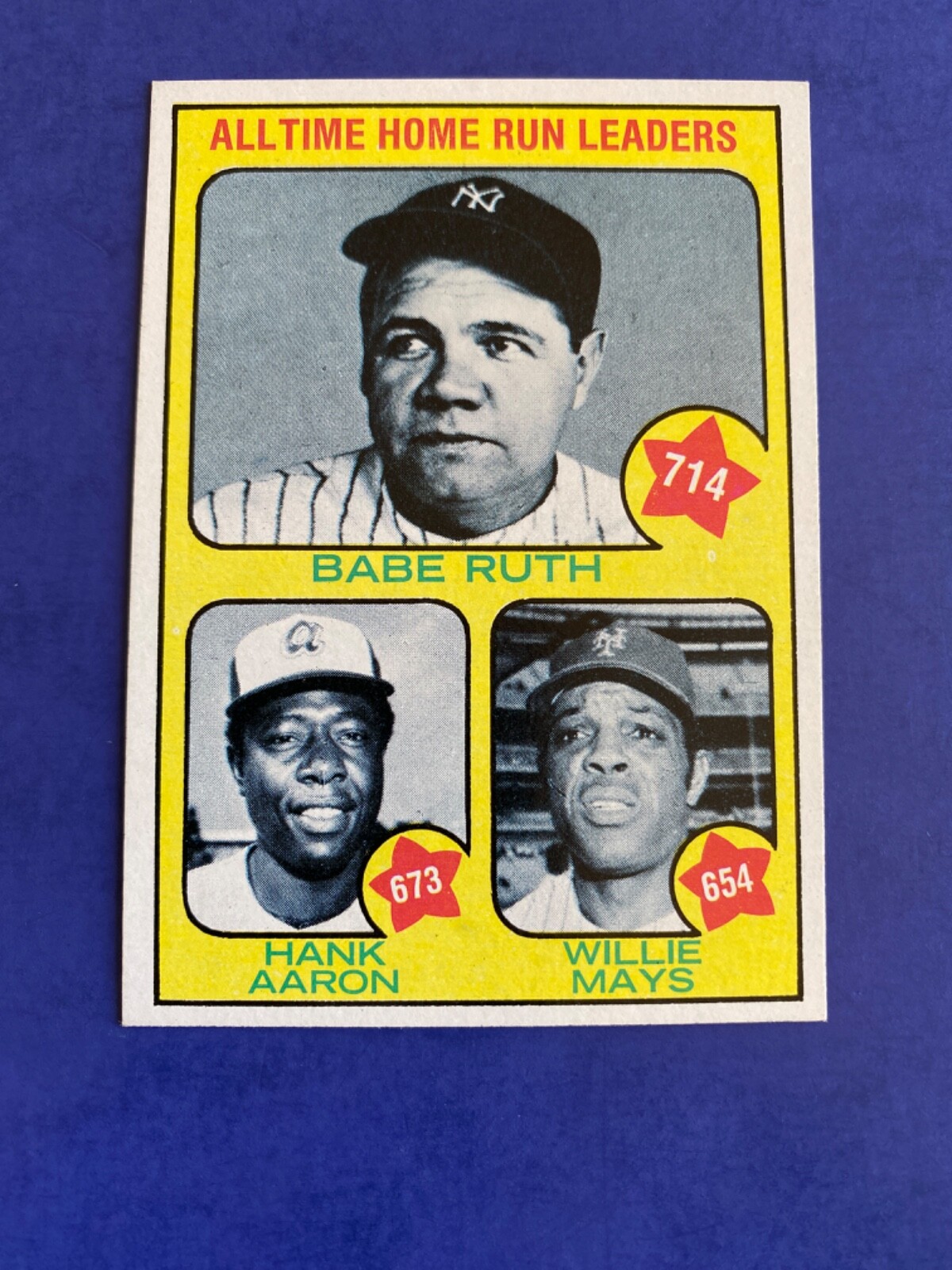 1973 Topps All Time Home Run Leaders 1 Ruth Aaron Mays *** MINT *** eBay