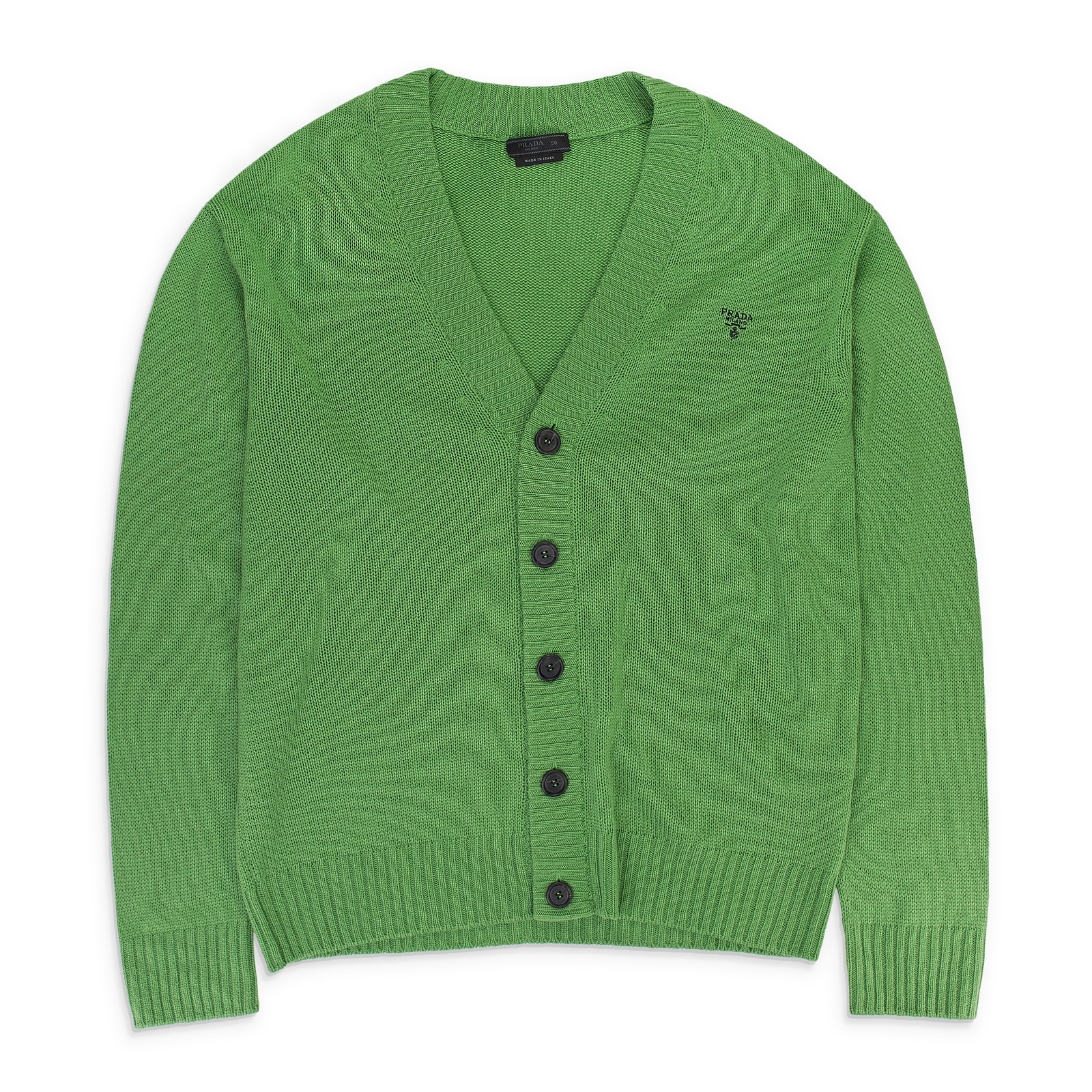 NWT PRADA CASHMERE LOGO CRADIGAN GREEN HOODIES SIZE 52 $2500