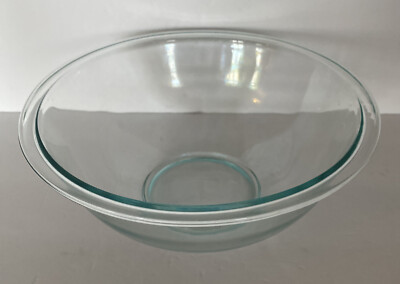Pyrex #325 2.5 Qt Nesting Mixing Bowl Clear 10'' Rimmed Edge Made in USA Clean