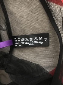 Maison Close Longewear Ruched Sheer Mesh Catsuit Black Size XS US 2 Inseam 28 In