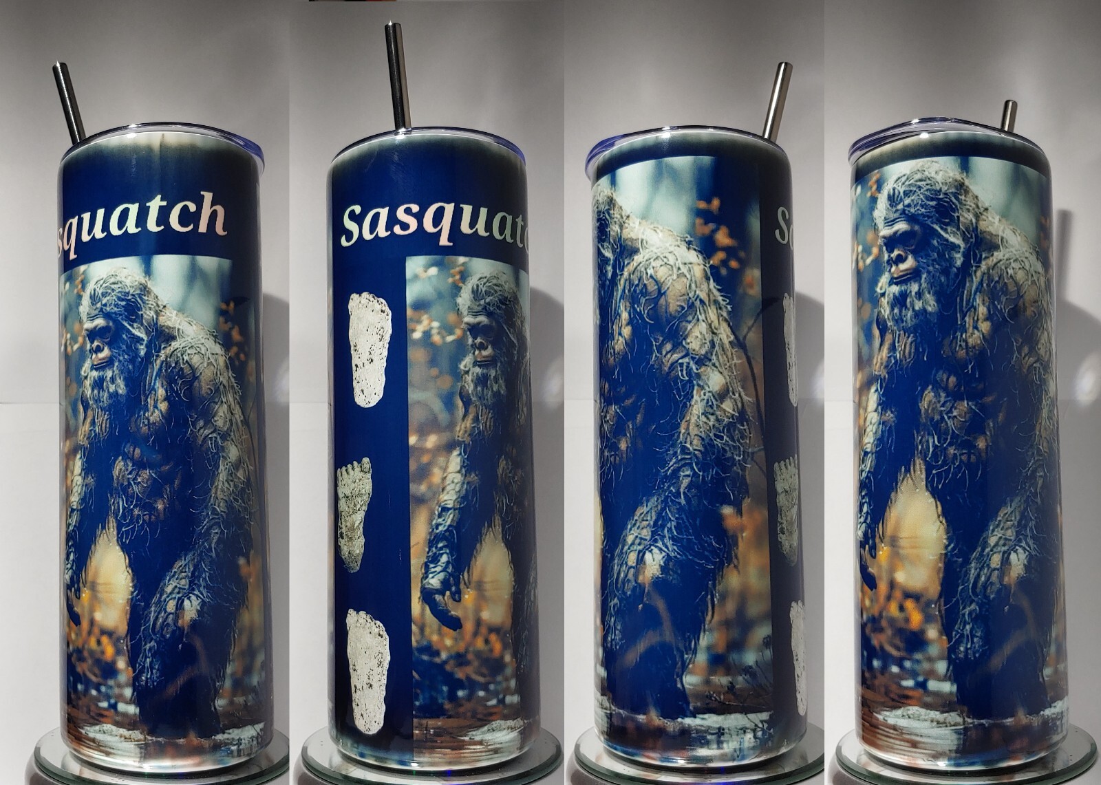 Bigfoot, Vaso Sasquatch Acero Inoxidable 20oz con Pajita SS y Limpiador