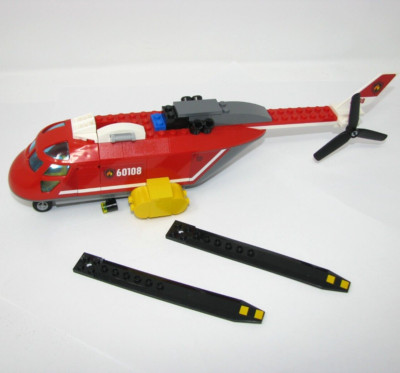 Lego City 60108 Fire Response Unit Helicopter Incomplete