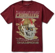 PRIMITIVE VERSUS Men's S/S T-Shirt - Burgundy - Medium - NWT